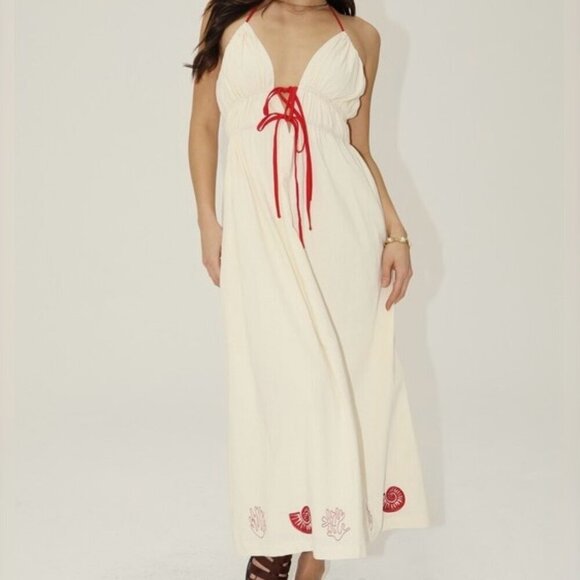 COAST TO COAST SEASHELL TRIM MAXI DRESS - Picture 1 of 4